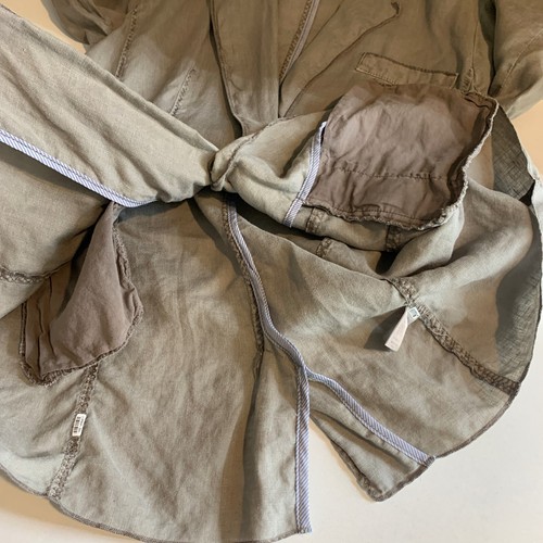 Michael Stars Blazer Women XS Extra Small Cool Stone Linen Oversized Snap Button - Picture 11 of 12