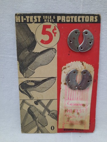 Vintage Hi-Test Size 0 Metal Heel & Toe Plates Protectors NOS