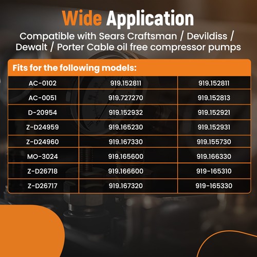 Compressor Piston Kit Connecting Rod Replacement Kit For Sears Craftsman KK-4835 - Bild 4 von 12
