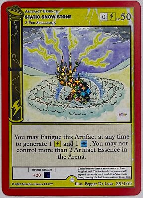 2022 Metazoo x eBay UFO  RARE ~ 29/165 Static Snow Stone ~ REVERSE HOLO SSP
