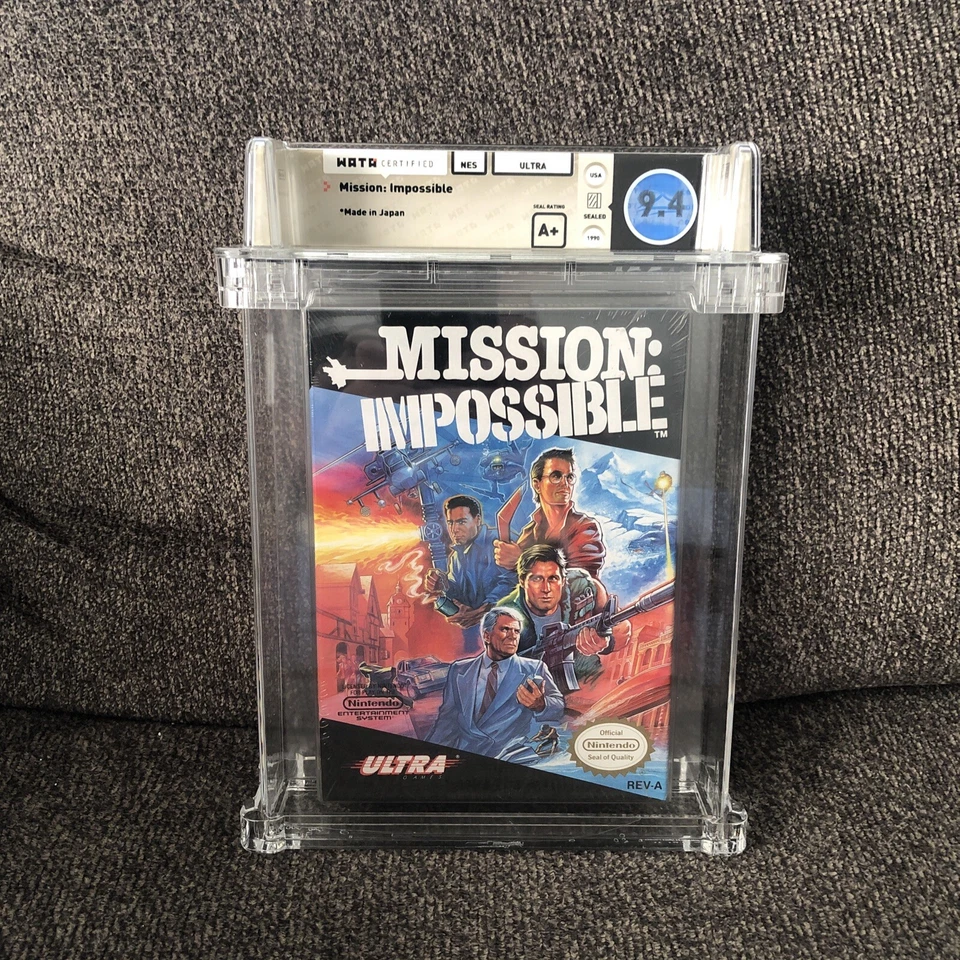 Mission: Impossible (1990, NES) Factory Sealed WATA Graded Nintendo Game 9.4 A+ - Image 2 of 4