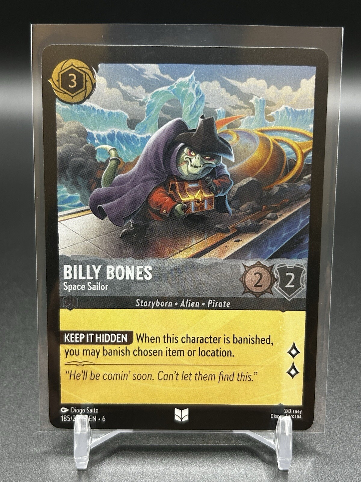 Disney Lorcana - Billy Bones - Space Sailor 185/204 Azurite Sea Cold Foil NM/M