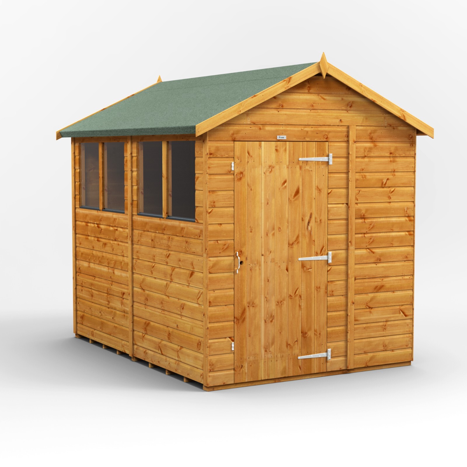 8x6 Power Apex Garden Shed + Base Kit | T&G | B GRADE | AVAILABLE NOW