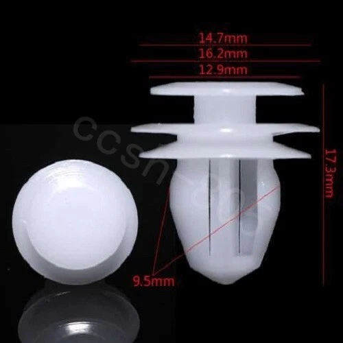 Clips de retención de panel de moldura de puerta de auto de 10 piezas para Honda Foto 2 de 4