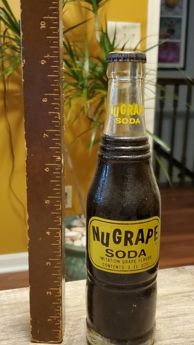 FULL 8oz NUGRAPE ACL SODA BOTTLE CANADA DRY AUGUSTA, GA