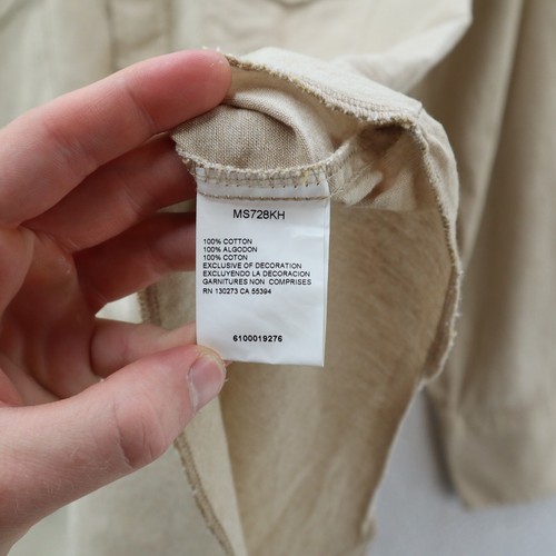Wrangler Pearl Snap Shirt Men's 2XL Beige Long Sleeve Cotton Western Workwear - Picture 5 of 7
