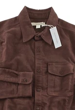 Outerknown Terra Nova Moleskin Shirt Color Java NWT Size Medium
