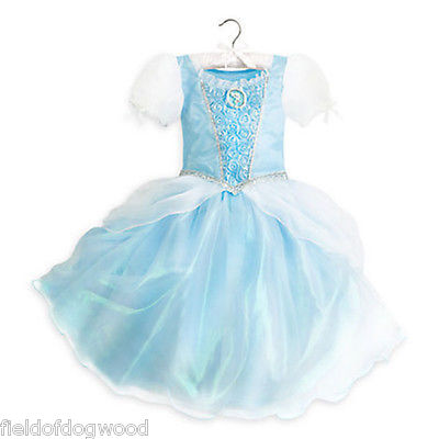 NWT Disney Store Cinderella Costume Dress Princess Gown Rose 7/8 9/10 Girls