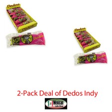 2x Dedos Indy Spicy  Sour 24-pc deal Net Wt 8.4oz each box MEXICAN CANDY