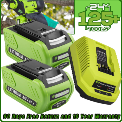 #ad #ad Battery For Greenworks 40V Lithium G MAX Battery Charger 29472 20292 206722 $25.00