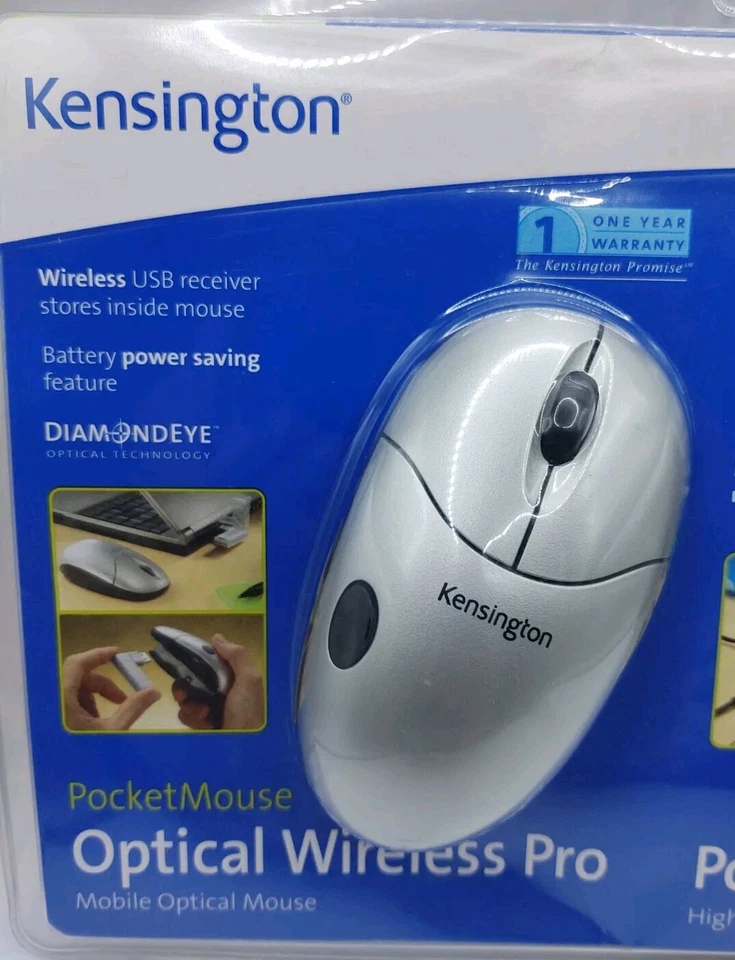 Vintage Kensington 72103 PocketMouse Optical Wireless Pro - PocketHub USB 2.0 - Image 2 of 4