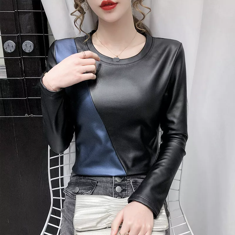 Pu blouse sale