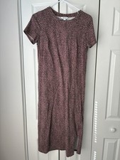 Nine West Leopard Print Short Sleeve midi dress Small