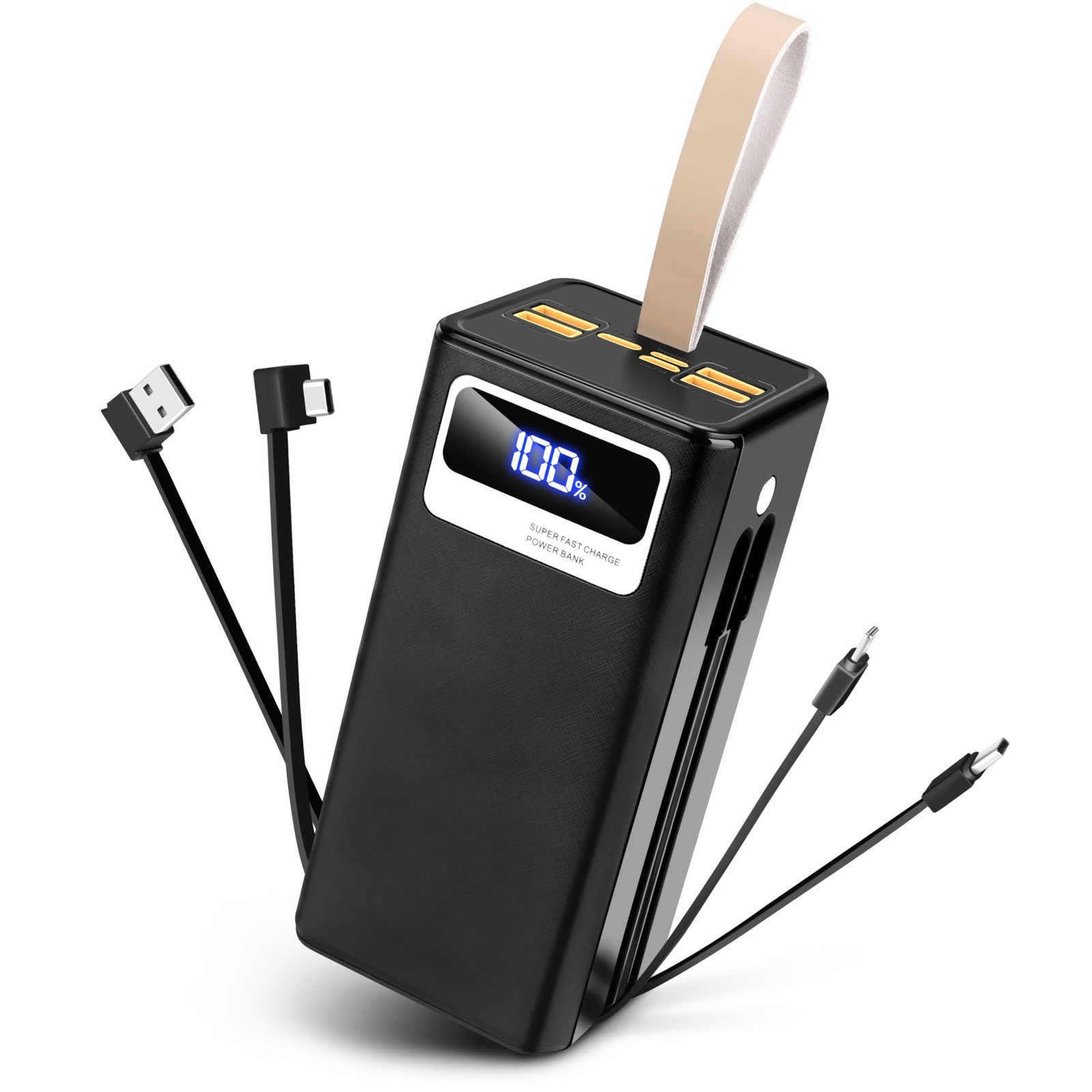 50,000mAh Power Bank with 22.5W Fast Charging & Built-in Cables-image