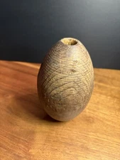 Vintage Wooden Marine Fish Net Cedar Float Oblong Buoy