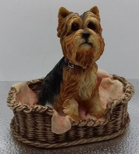 Leonardo Collection Dog Figure : Home Sweet Home, Yorkshire Terrier in Basket