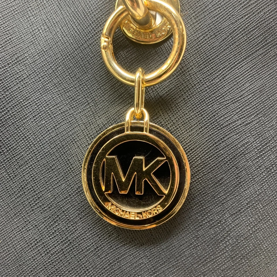 Bolso Cartera Michael Kors Cynthia Cuero Saffiano Negro con Mango de Cadena Foto 3 de 4