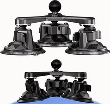 NEW Triple Suction Cup Mount w/ 1 Inch Ball, Twist-Lock Suction Cup Camera Mount
