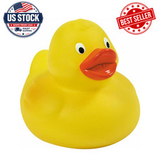 Classic Yellow Rubber Duck Floating Bath Toy Weighted Sealed Upright Duck