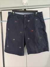 Polo Ralph Lauren Shorts Sz 30 Sailing Knots Flag Nautical Embroidered Yacht EUC