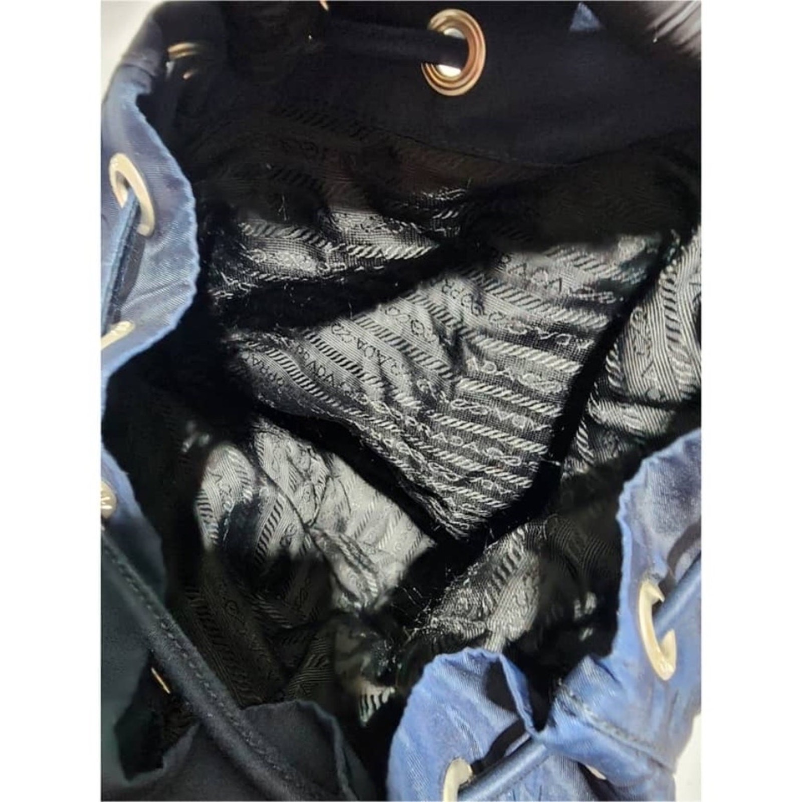 Authentic PRADA Nylon Vela Medium Backpack Navy B… - image 11