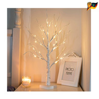 Eambrite Lichterbaum 60Cm Birke 24 Leds Batteriebetrieb Weihnachtsdeko Tischdeko