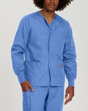 Landau Scrub Zone Snap Front, Unisex Scrub Jacket: 2 Pocket, Classic Relaxed Fit
