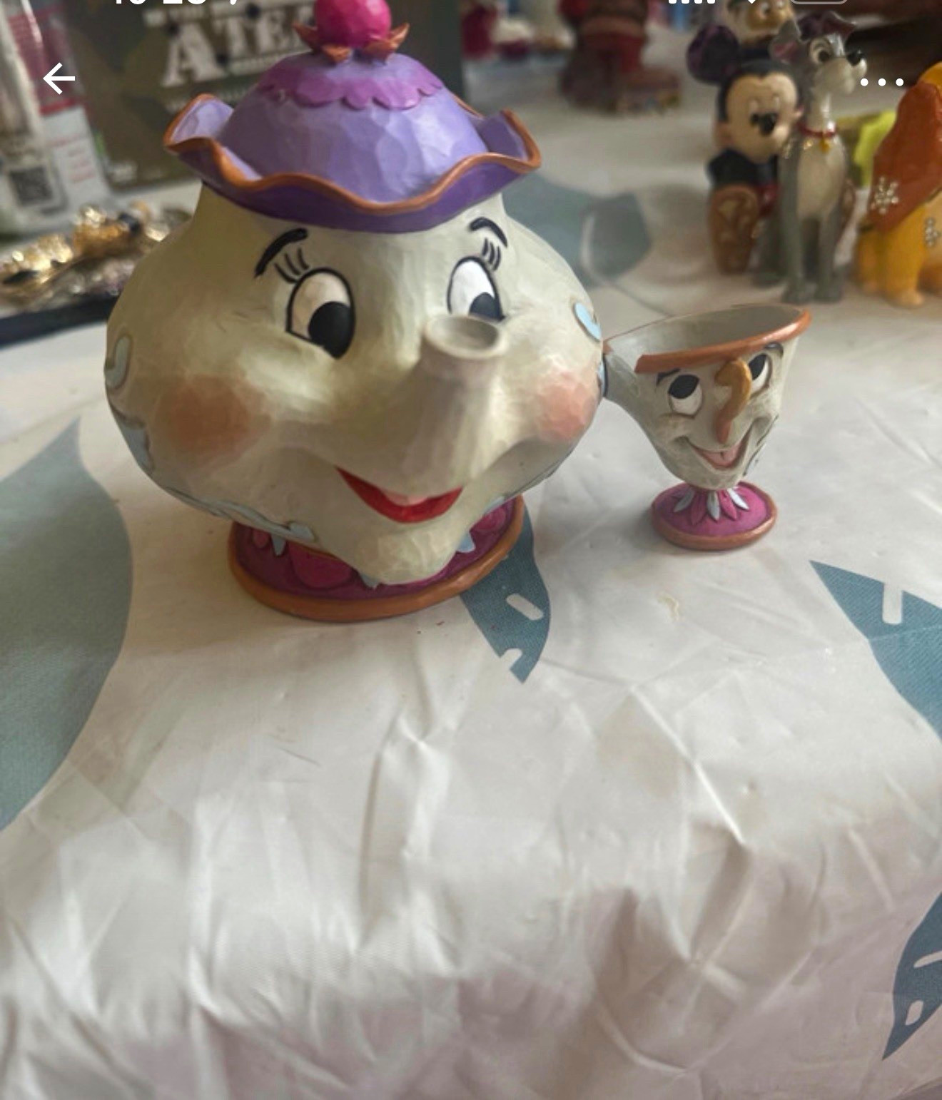 Disney Beauty and the Beast Mrs Potts & Chip Figurine Ornaments
