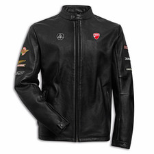 DUCATI ICON Retro Lederjacke Jacke Leather Jacket schwarz NEU 2026