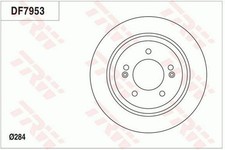 2x TRW Disque de frein Arrière pour HYUNDAI i30 3/5 portes (PDE, PD, PDEN) 284mm