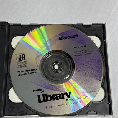 Microsoft MSDN Library Visual Studio 6.0 2 CD Set for Windows NT