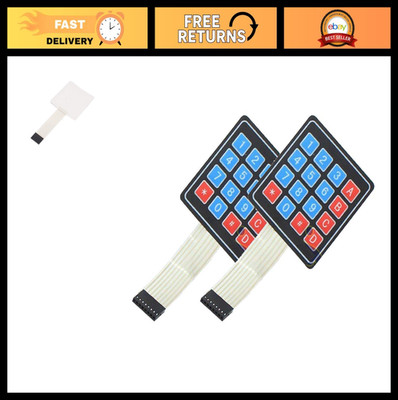 16 Key Membrane Switch Keypad 4x4 Matrix Array for Arduino AVR PIC - 2PCS