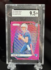 2024 Panini Prizm - Rookies Drake Maye #329 Pink Wave Prizm RC PATRIOTS SGC 9.5