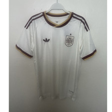 adidas Spain National Team Soccer Jersey White Brown Gold