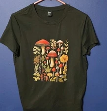 Shein Mushrooms T-shirt  Size M NWOT 