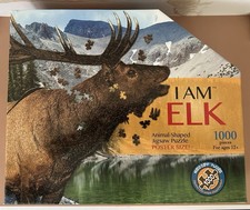 Madd Capp I Am Elk 1000 Piece Animal Shaped Jigsaw Puzzle NEW Sealed