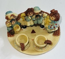 Vintage Popular Imports 1994 Raggedy Ann  Andy Miniature Tea Set with Tray