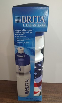 Brita Fill&Go Water Filtration BOTTLE ONLY Patriotic Print NOS 2000