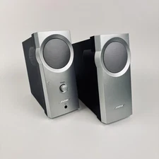 Bose Companion 2 Computer Speakers Pair with Power Adapter and Cables Tested