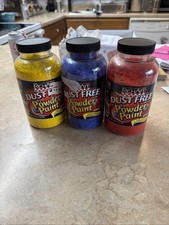Rich Art Tempera Blue Red Yellow Powder Paint 16oz Lot of 2