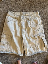 LEVIS SILVER TAB Mens Vintage Cargo Shorts Sz 33 90s Made In Hong Kong Baggy