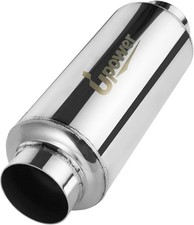 2.5" Inlet Outlet Exhaust Resonator,11.5" Overall Length Center Straight through