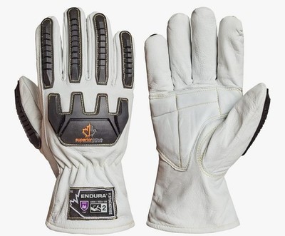SuperiorGlove #378GKGVBE LG/EG-ANSI A6 Cut Resistant Goatskin Leather-White-(L)