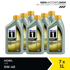 Mobil 1 FS 0W-40 VW Porsche Mercedes MB BMW LL 01 Motoröl 7x1 Liter = 7 Liter Mobil 1 FS 0W-40 VW Porsche Mercedes MB BMW LL 01 Motoröl 7x1 Liter = 7 Liter