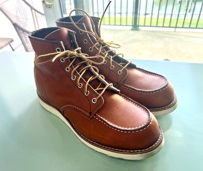 Red Wing Shoes Classic Moc Toe Boots 875 Oro Legacy Men's Size