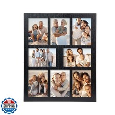 5x7 Picture Frame Collage for Wall Decor-Large Size 8 Openings Black Picture ...