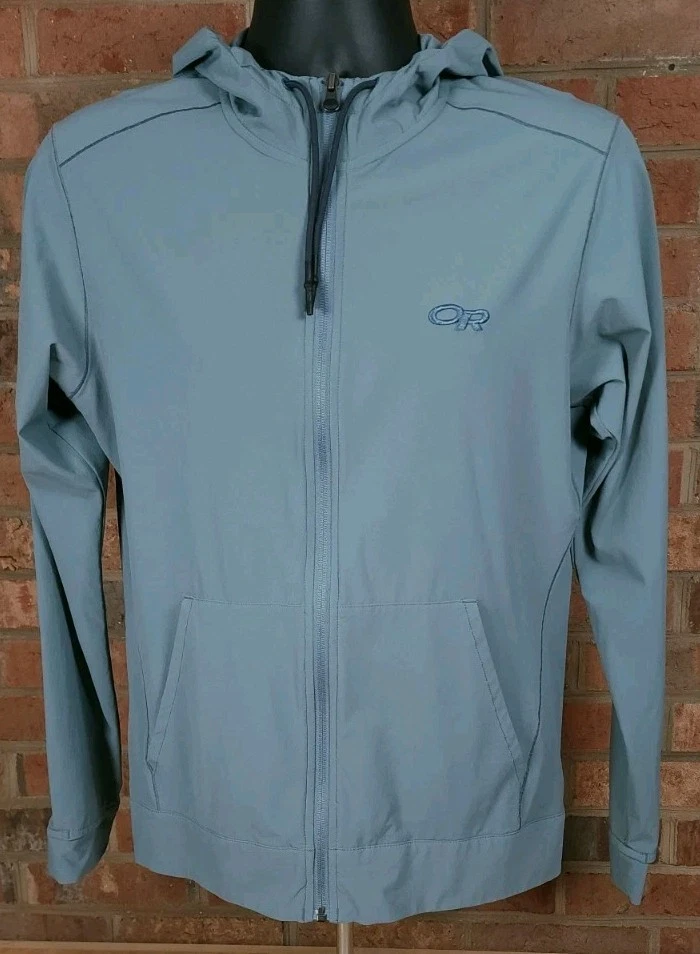 Outdoor Research Jacket Mens Small Blue Full Zip Ferrosi Nylon Hooded