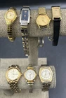 Seiko & Citizen Womens Vtg Quartz Mechanical Watches Lot of 8, Silver Gold Tone