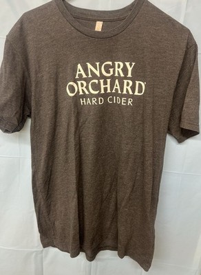 EUC! Freshly Laundered Angry Orchard Hard Cider Beer TShirt Gray Men s Sz L Pics