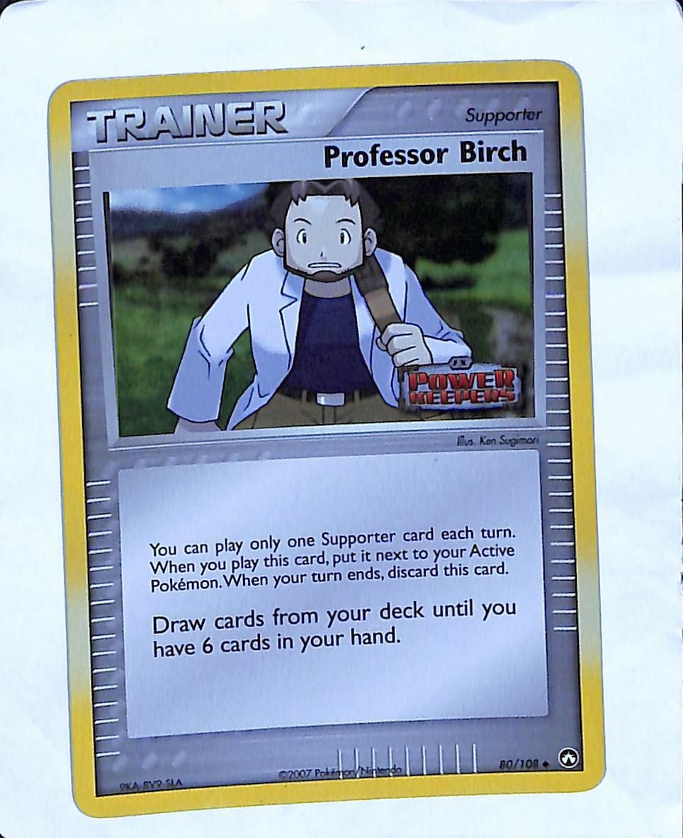 Professor Birch EX Power Keepers 80/108 Reverse Holo STAMPED Pokémon Card